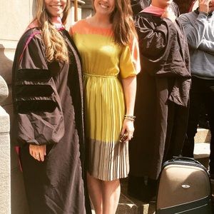 Madison color block pleated dress